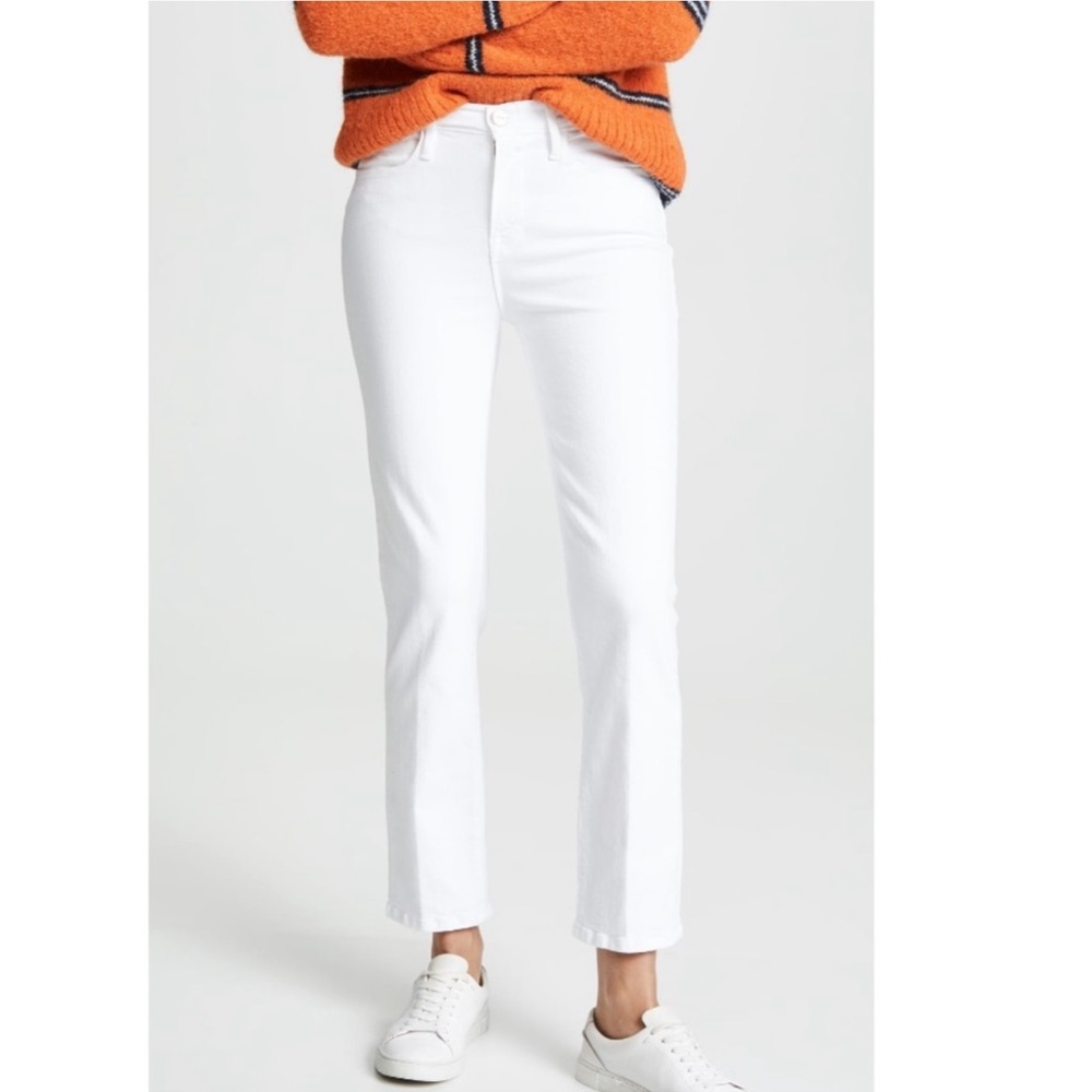 NWT FRAME Denim Le High Straight White Jeans 25